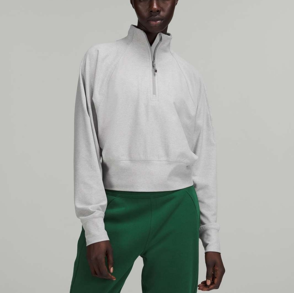 EUC Lululemon Ready To Rulu 1/2 Zip Pullover, Size 12